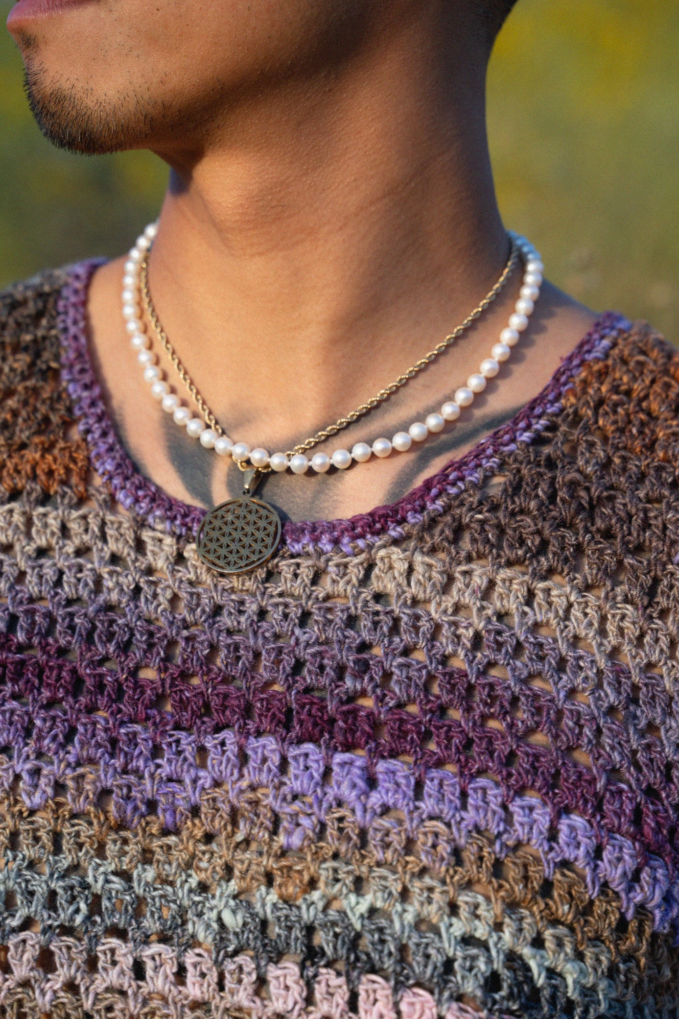 Close detailed shot of the textured stitches used in the Jordan tank Pattern