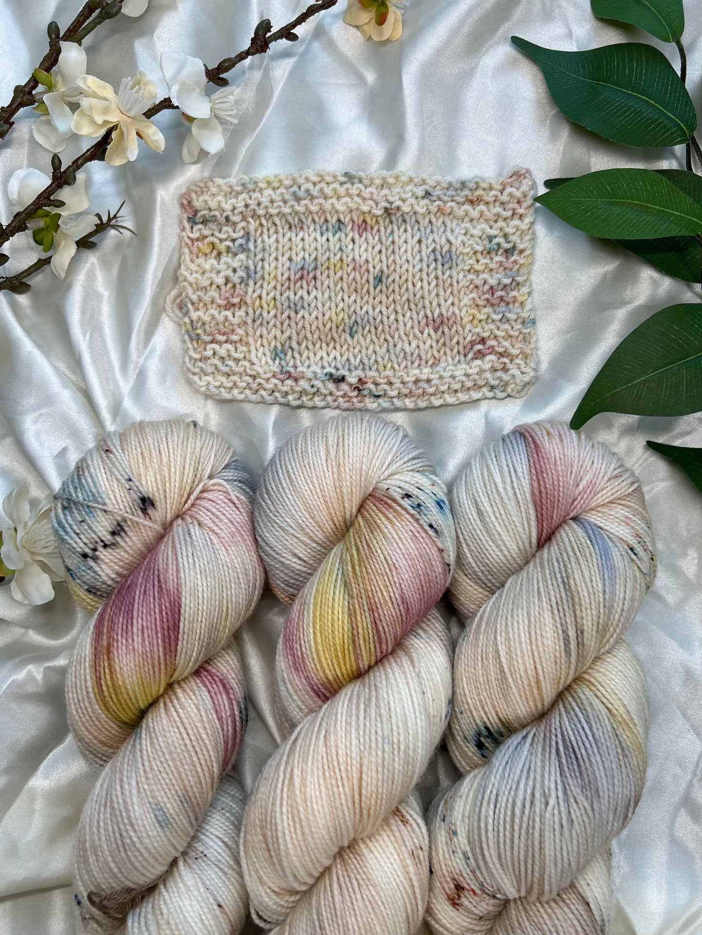 shoobie knit swatch on nyloon superwash sock weight